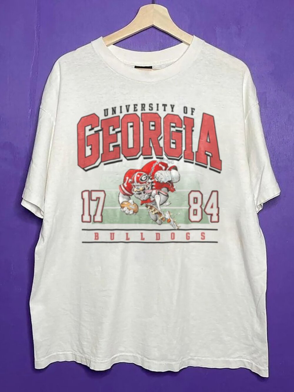 Vintage University of Georgia Shirt, Retro Georgia Bulldogs Football Shirt Tee